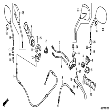 Cable comp. Throttle, 17910-GGP-901 , Honda